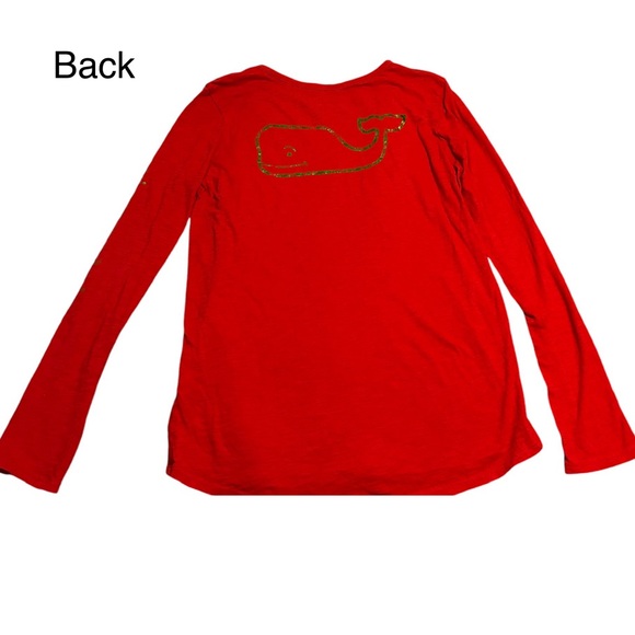 Vineyard Vines girl’s Large Graphic Tee Foil Vintage Whale Slub size L 14 - Picture 1 of 7